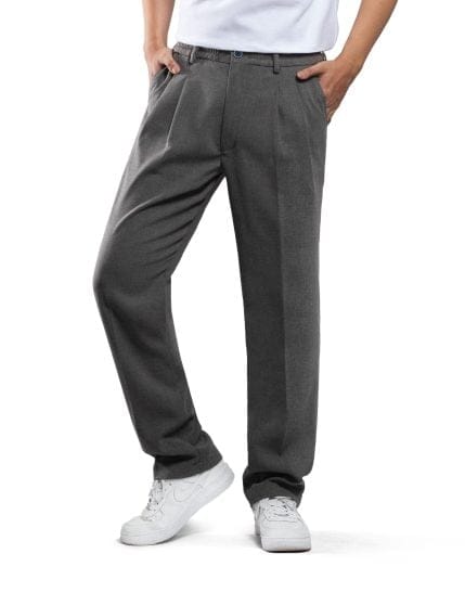 Celana Grey Classic Elastic Wide Pant
