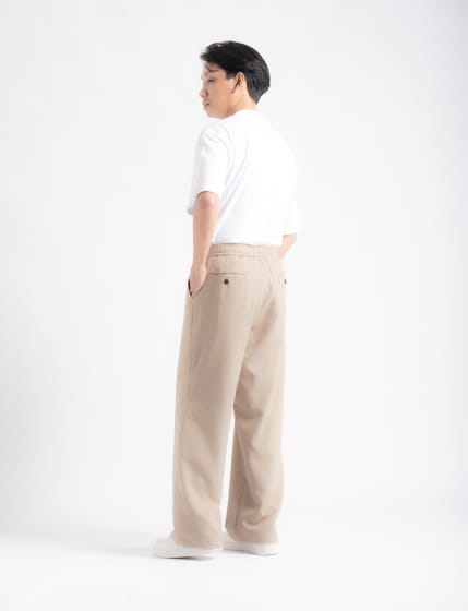 Cream Comfy Wide Pant