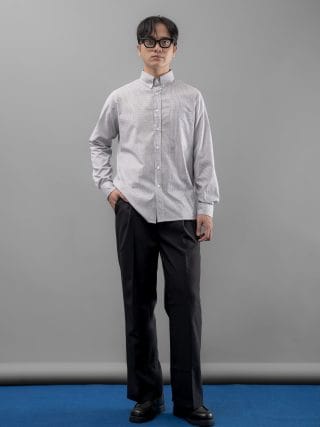Kasual Charcoal Basic Stripe Shirt