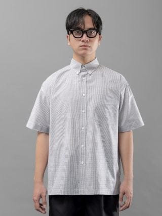 Kasual Charcoal Simple Stripe Shirt