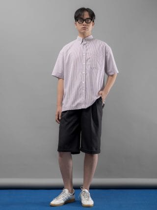 Kasual Purple Simple Stripe Shirt