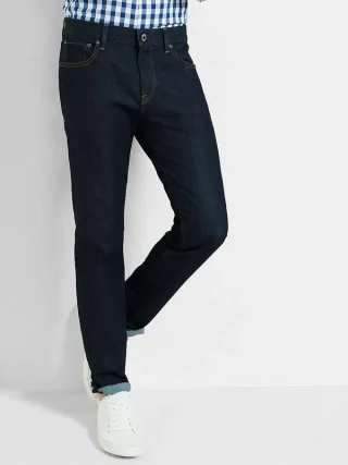 Celana Dark Navy Blue Raw Denim Jeans