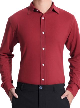 Leo Red Pique Basic Shirt