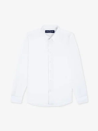 Leo White Pique Basic Shirt