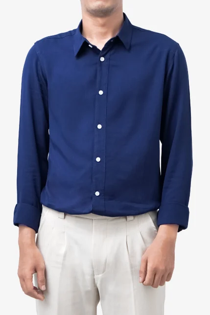 Parlor Blue Poplin Shirt