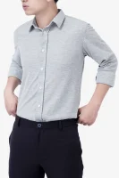 Leo Grey Pique Basic Shirt
