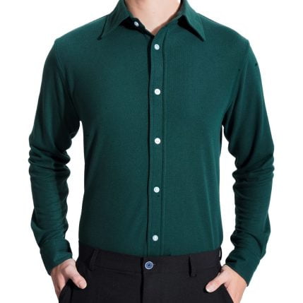 Leo Green Army Pique Basic Shirt