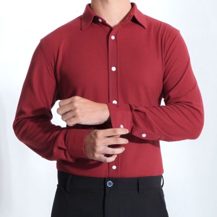 Leo Red Pique Basic Shirt