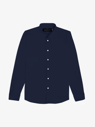 Leo Navy Pique Basic Shirt