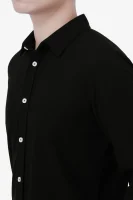 Leo Black Pique Basic Shirt