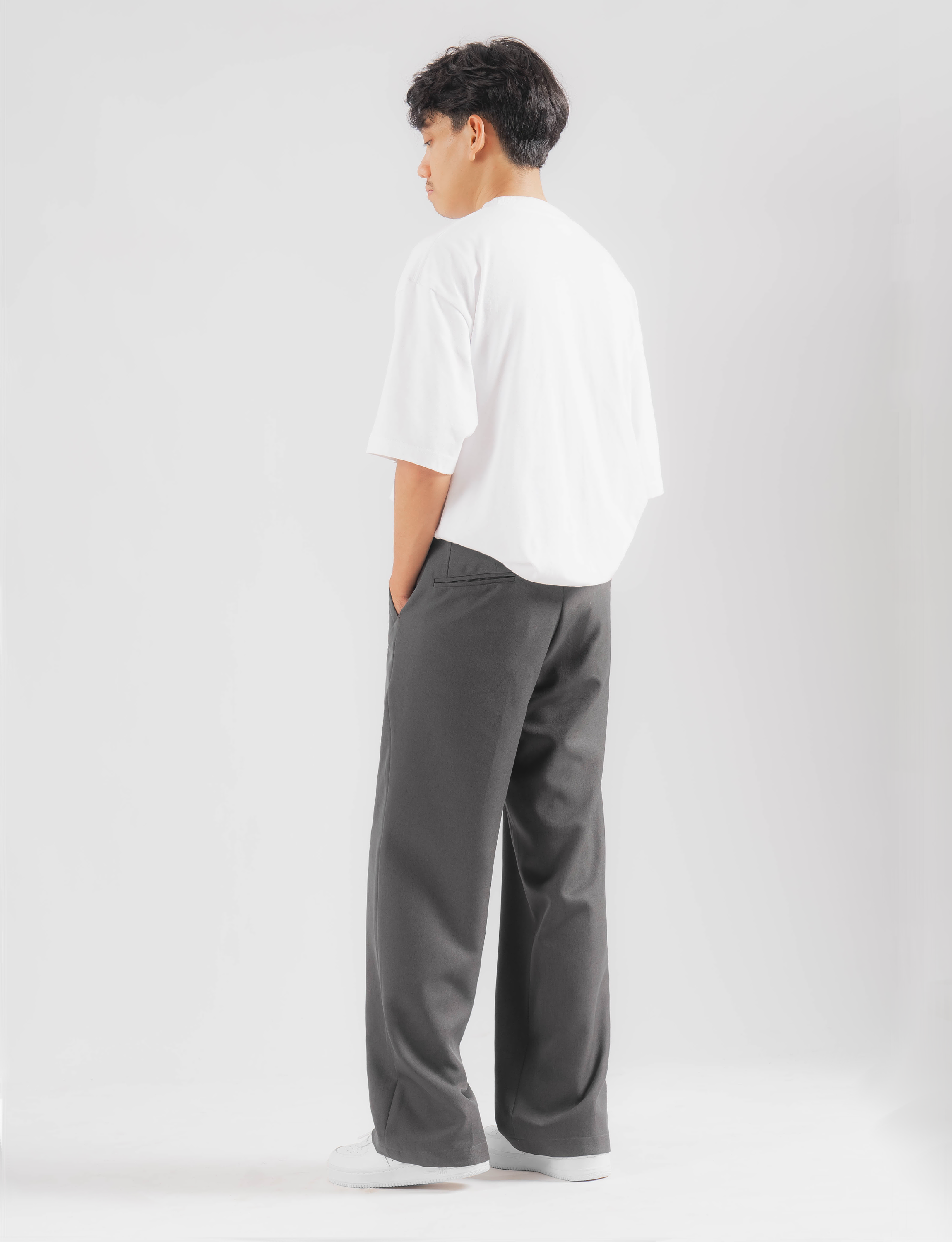 Kasual Dark Grey Wide Prime Pant