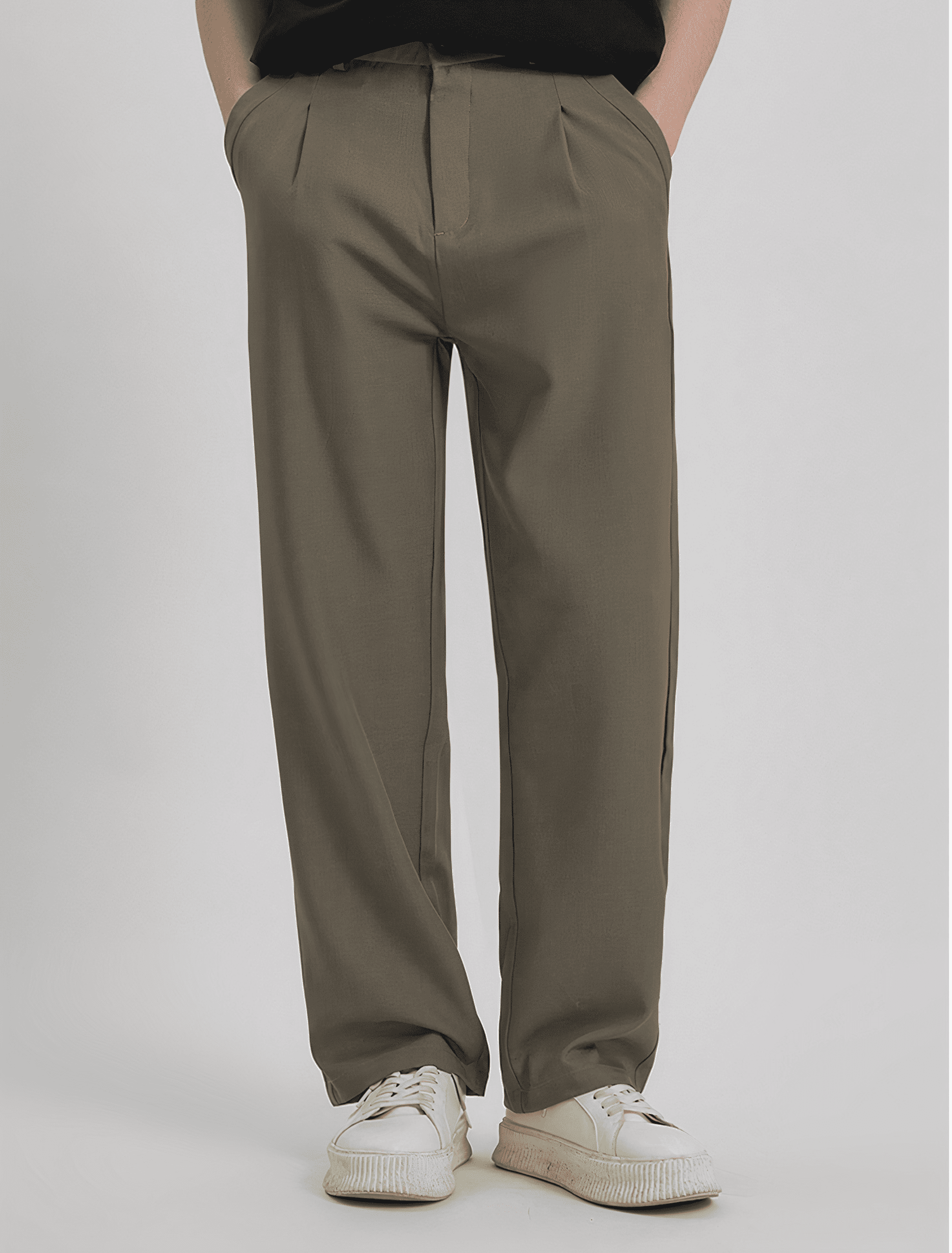 Celana Sage Brown Prime Wide Pant - foto 3