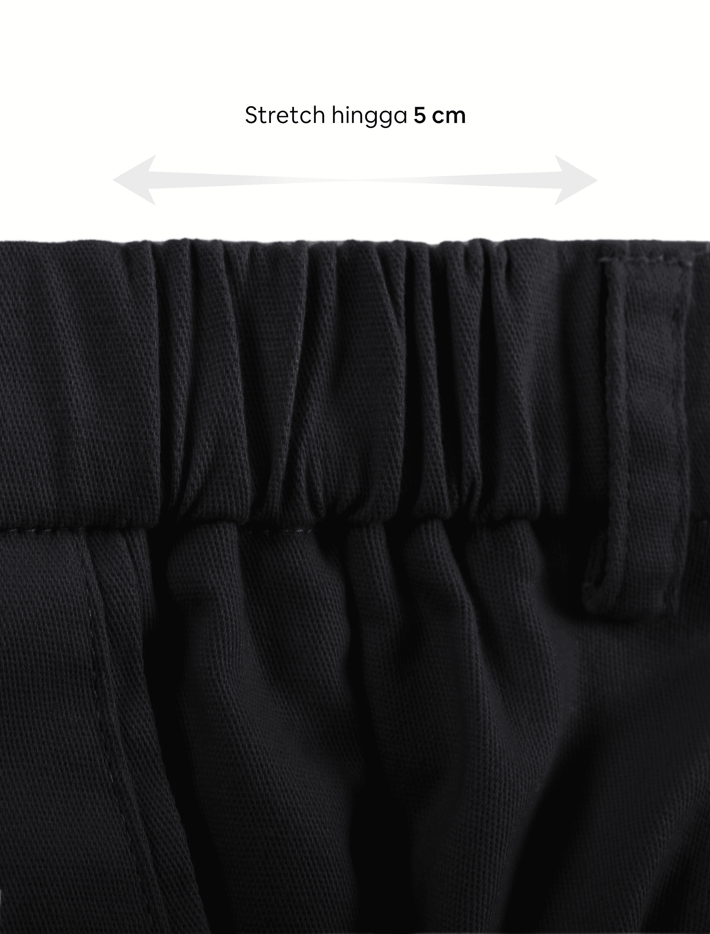 Celana Black Smart Waist Ankle Chino - foto 5