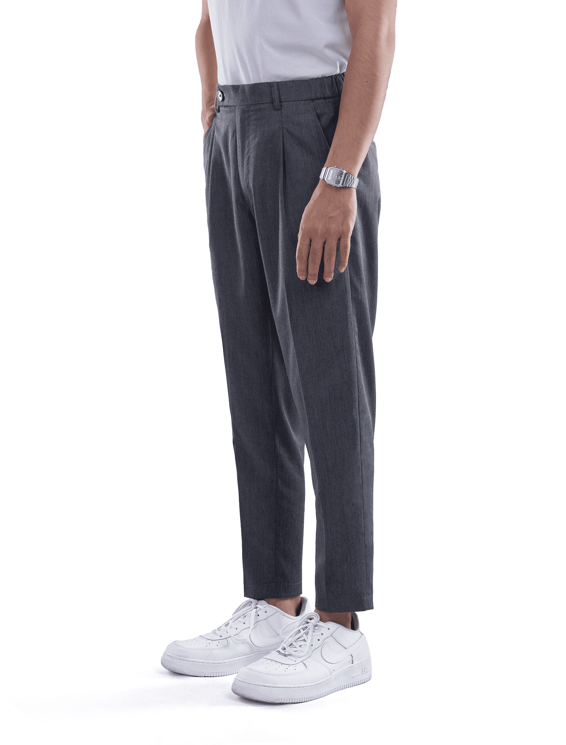 Celana Dark Grey Smart Waist Ankle Pant - foto 2