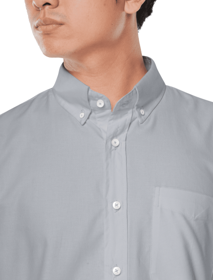 Kemeja Grey Simple Oxford Shirt