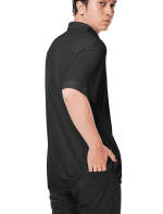 Kemeja Black Simple Pique Shirt