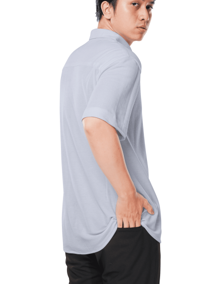 Kemeja Grey Simple Pique Shirt