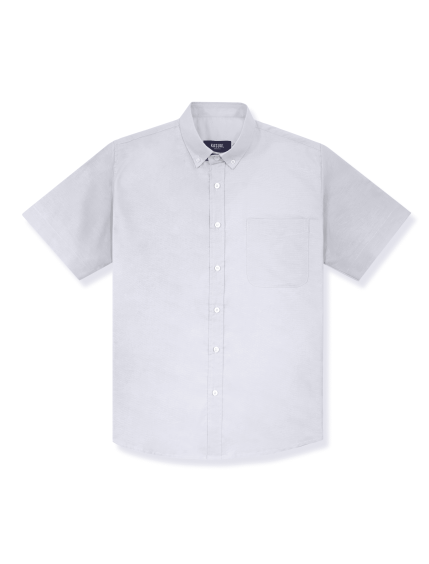 Kemeja Light Grey Simple Oxford Shirt