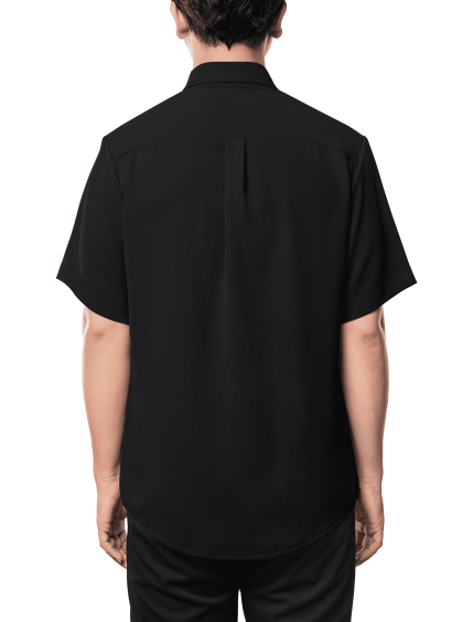 Kemeja Black Simple Shield Shirt