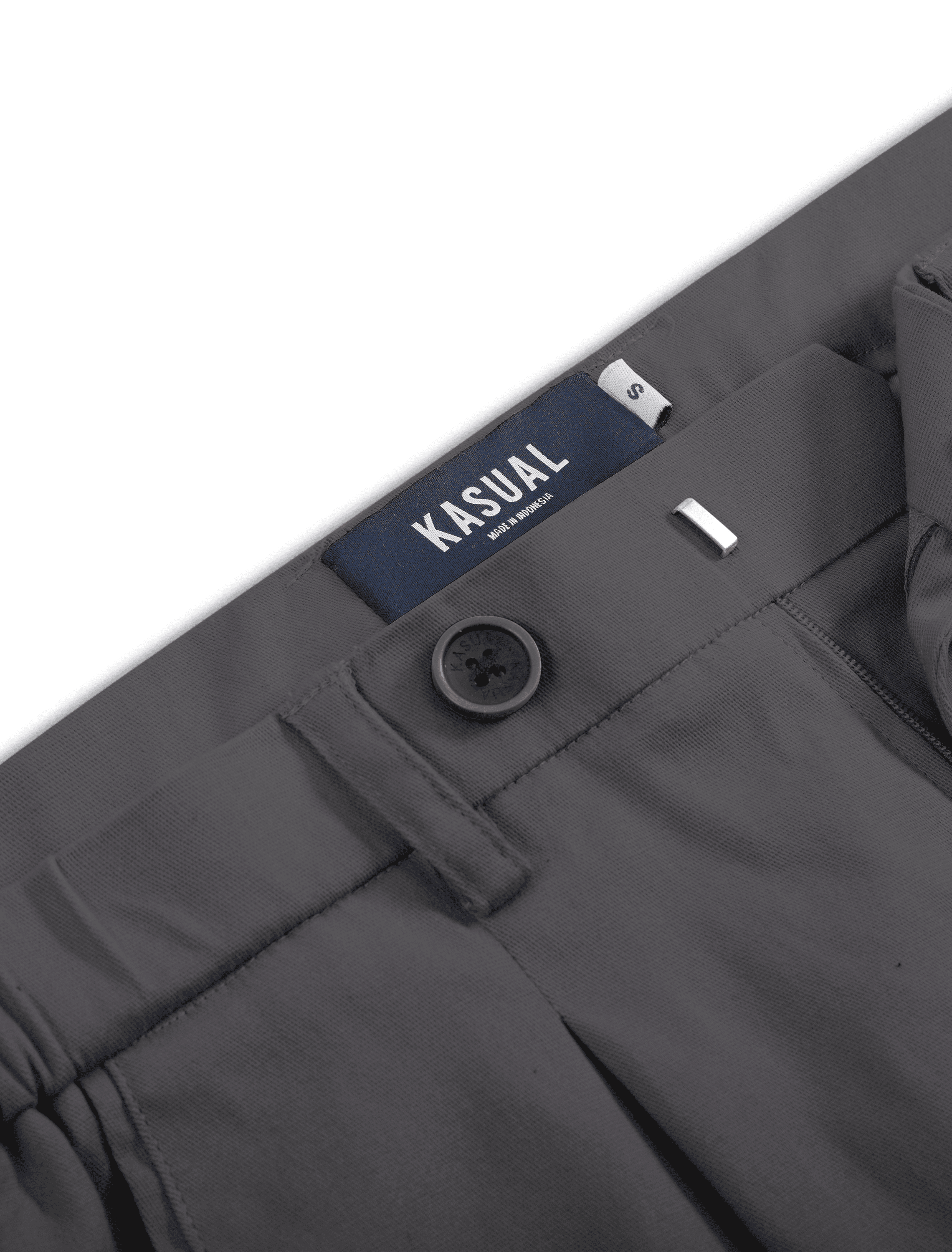 Celana Amber Dark Grey Smart Waist Ankle Chino - foto 6