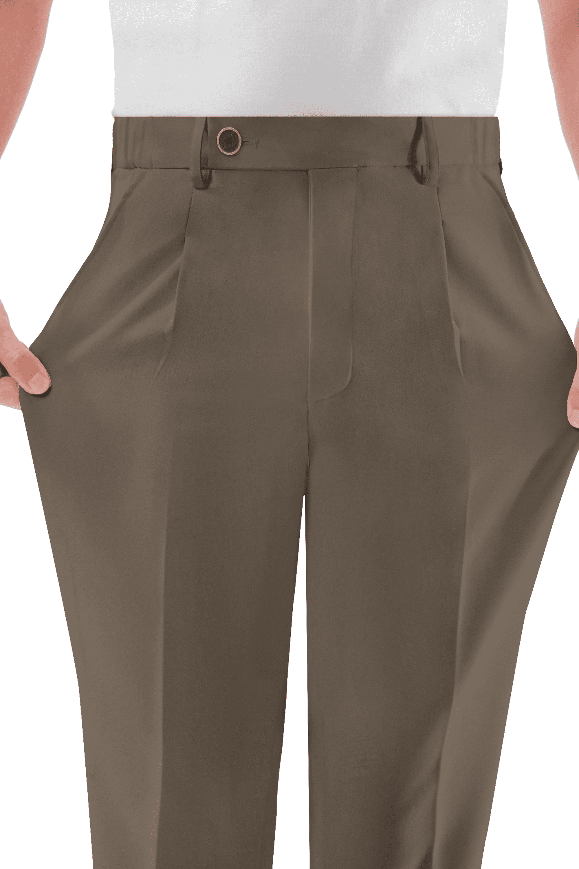 Celana Sage Brown Smart Waist Ankle Prime