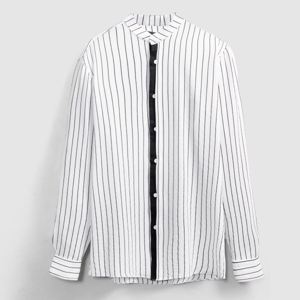 Black Smart Koko Black White Stripe Shirt