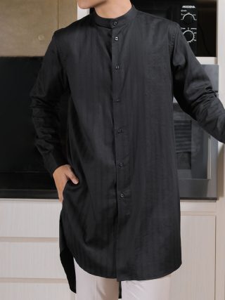 Black Line Smart Ali Long Tail Shirt