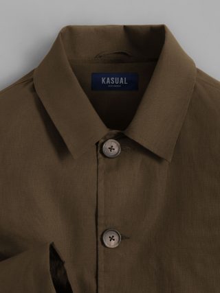 Kasual Khaki Outerwear Brooklyn Linen Jacket