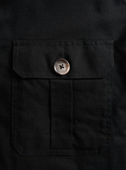 Black Overall Universe Linen Jacket