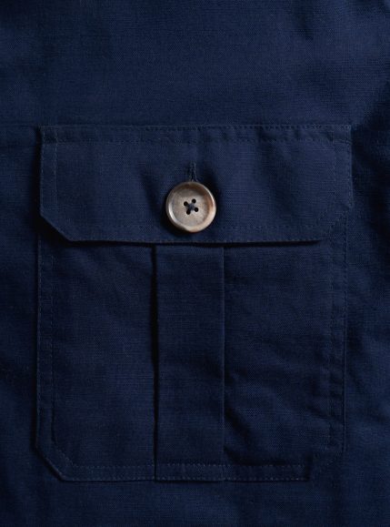 Navy Blue Overall Universe Linen Jacket