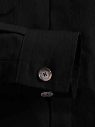 Kasual Black Overall Universe Linen Jacket