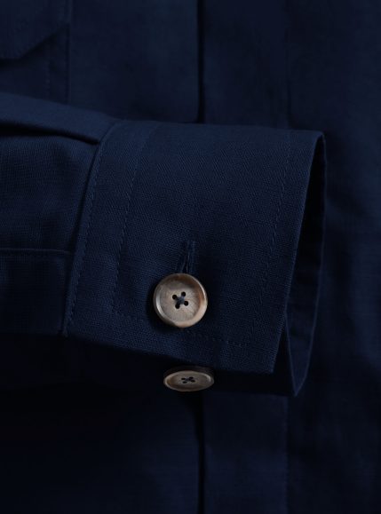 Navy Blue Overall Universe Linen Jacket