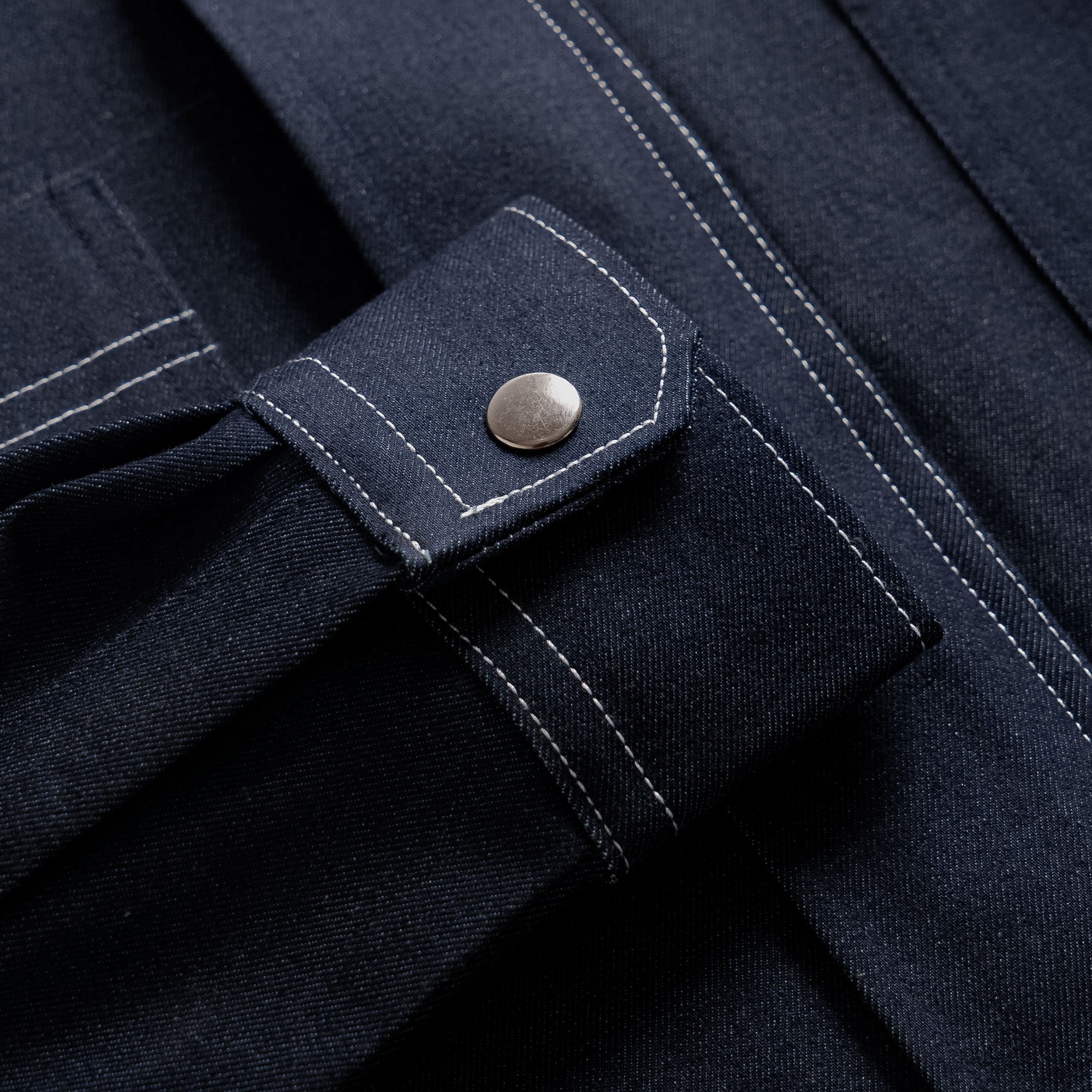 Navy Blue Work Denim Jacket - foto 3