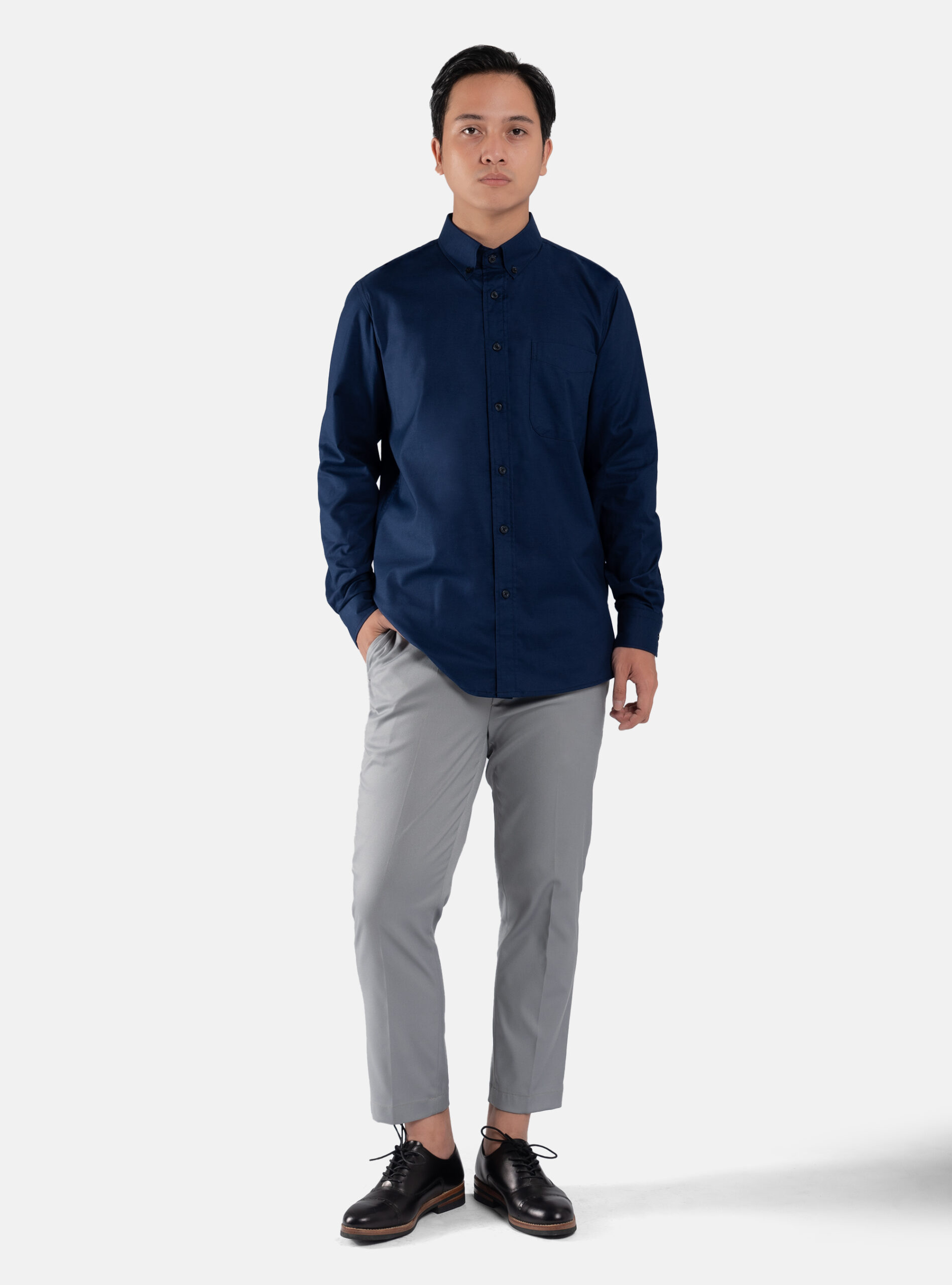 Kasual Basic Oxford Navy Shirt
