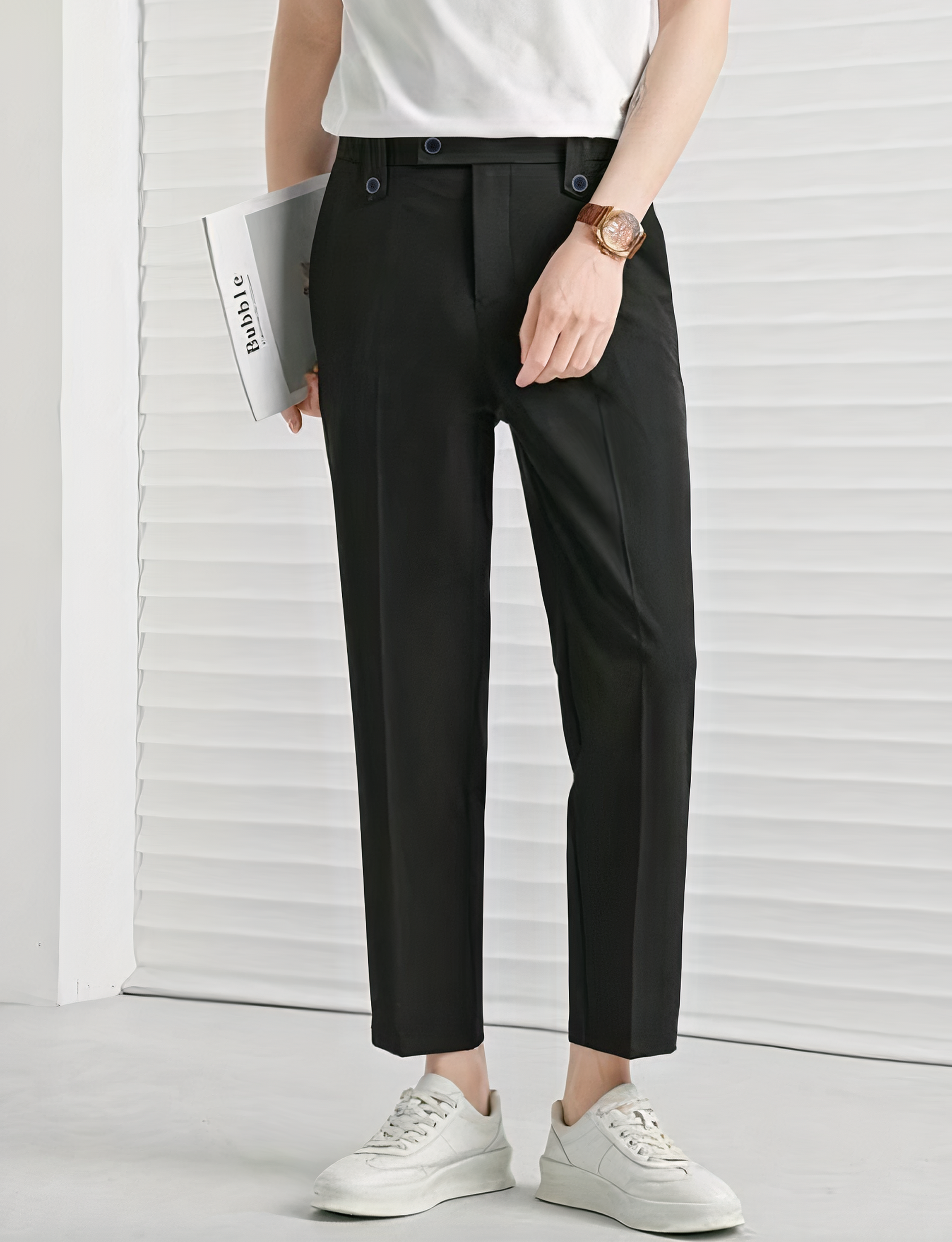 Kasual Celana Black Executive Ankle Pant