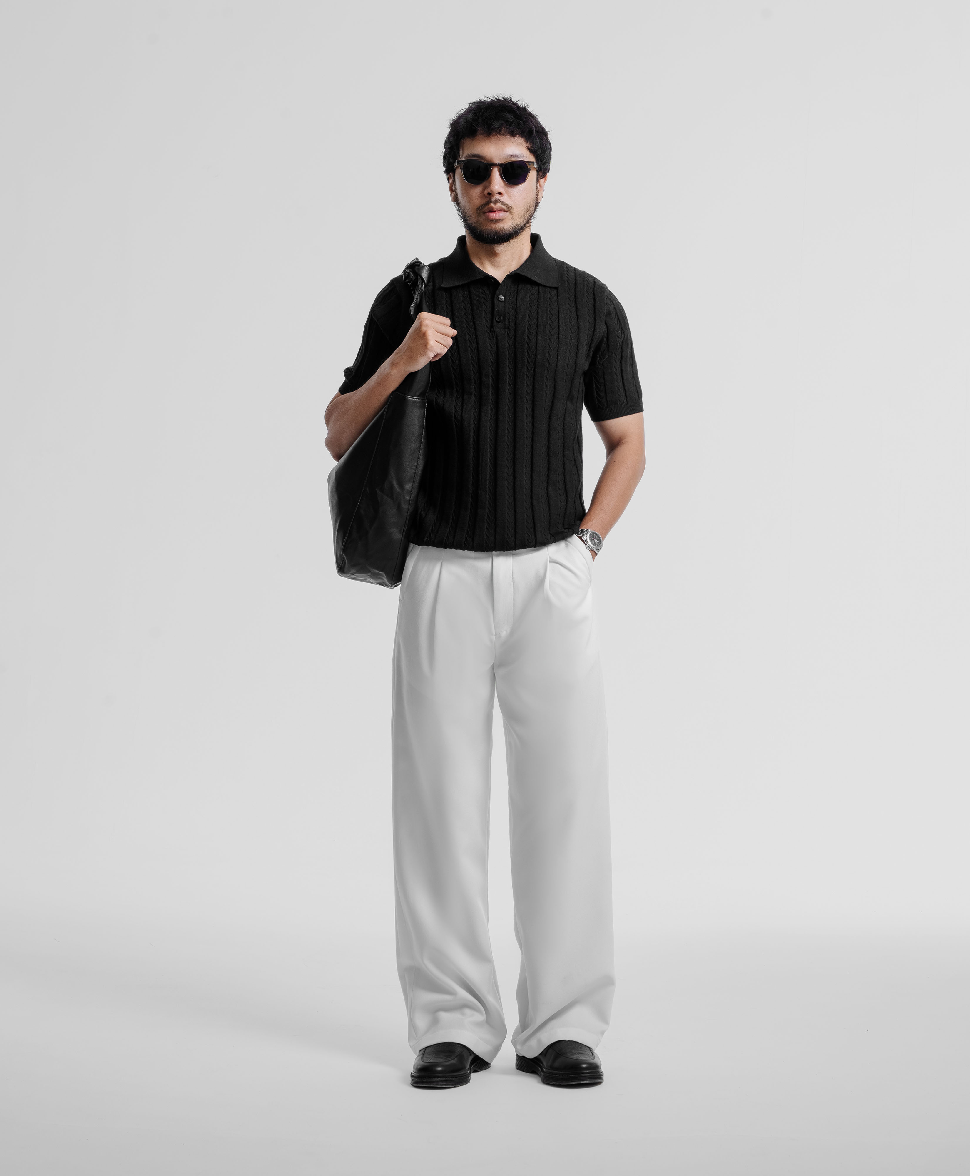 Kasual Celana White Elite Wide Pant Pria