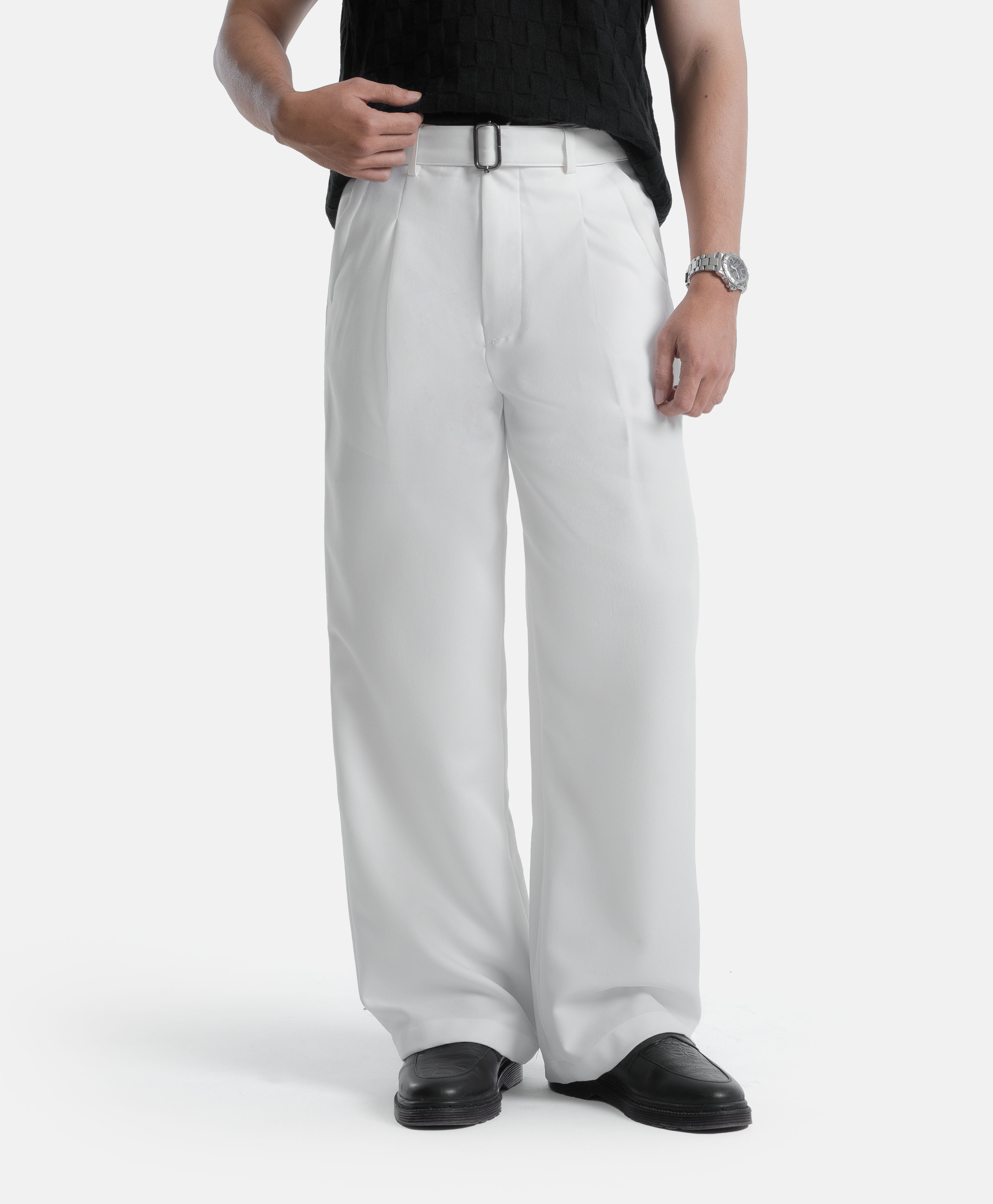 Kasual Celana White Elite Wide Pant Pria