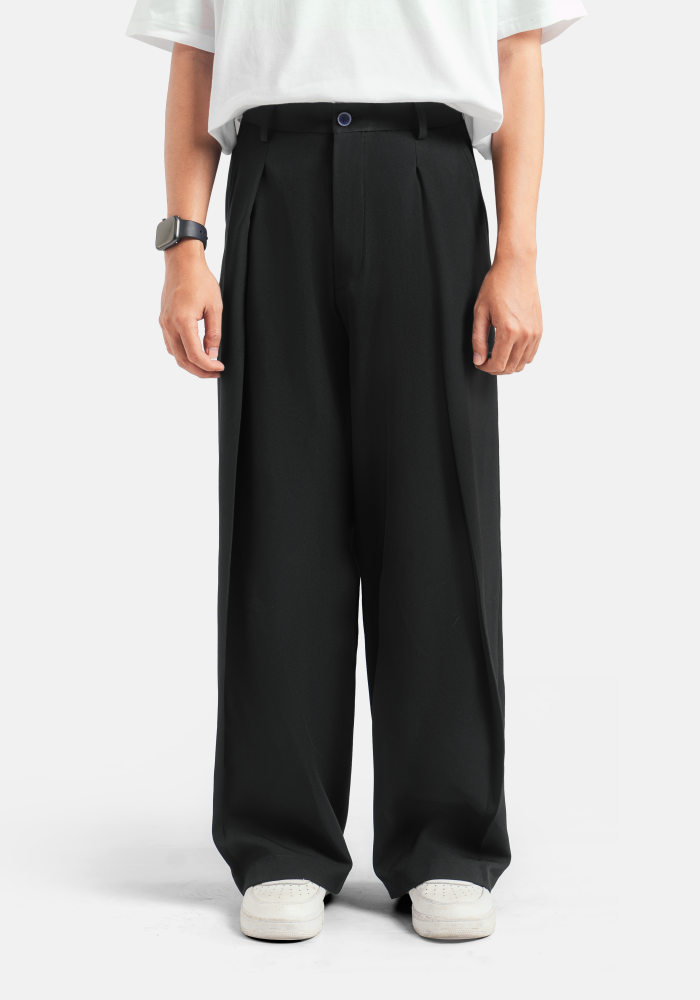 Black City Loose Wide Pant