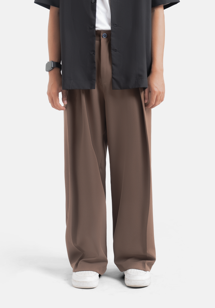 Milo Brown City Loose Wide Pant