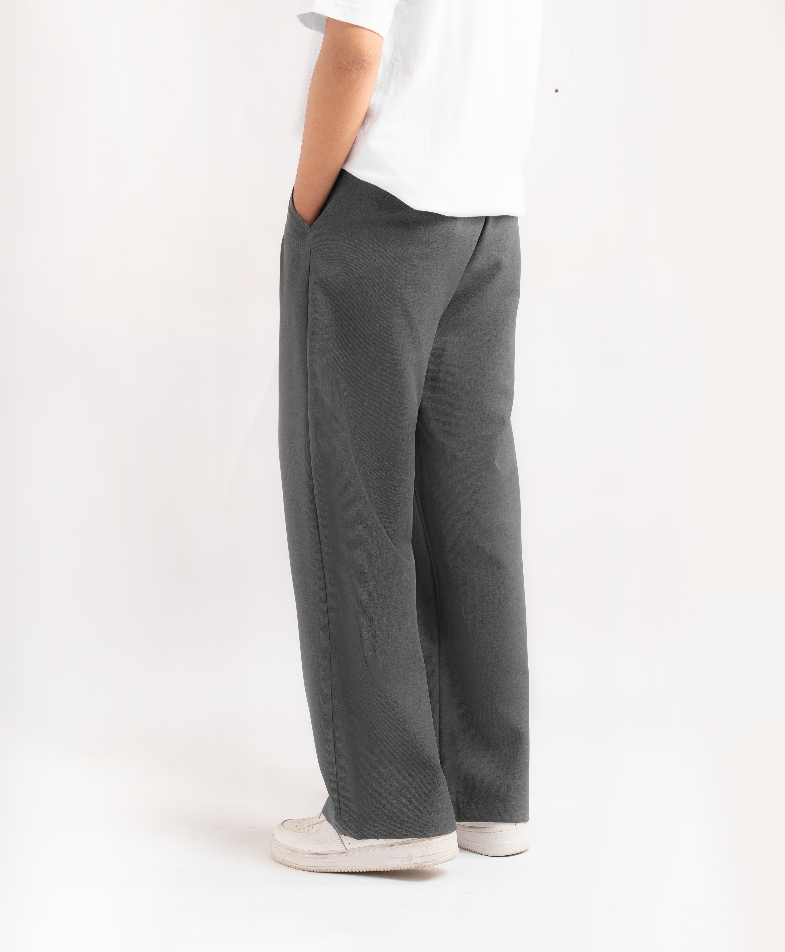 Grey Classic Wide Pant