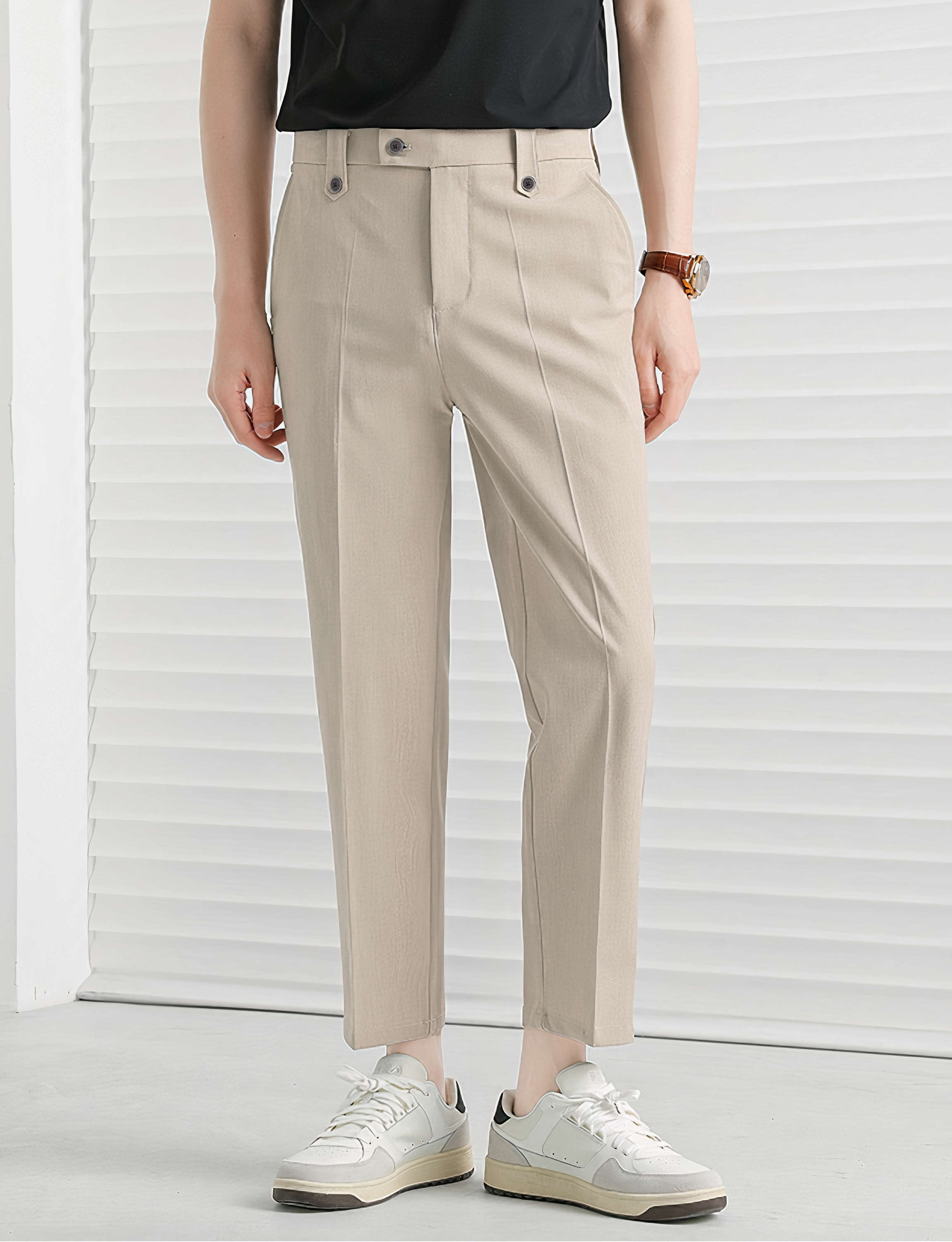Kasual Cream Executive Ankle Pant