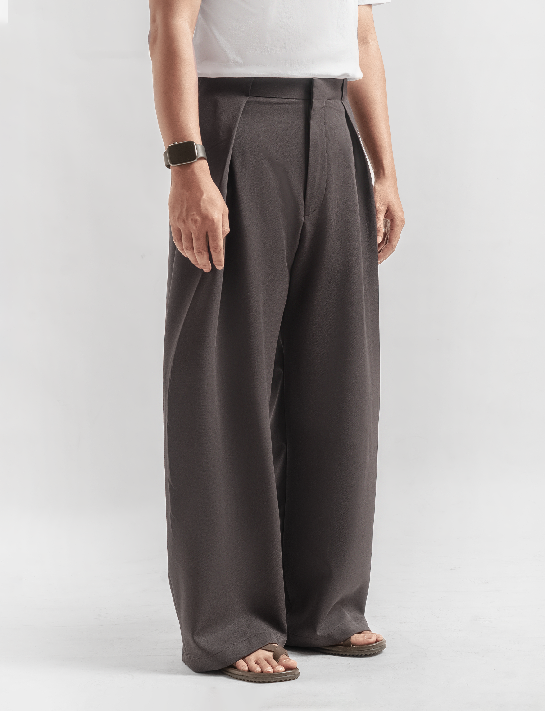Black Brown Neu Pleated Wide Pant - foto 2