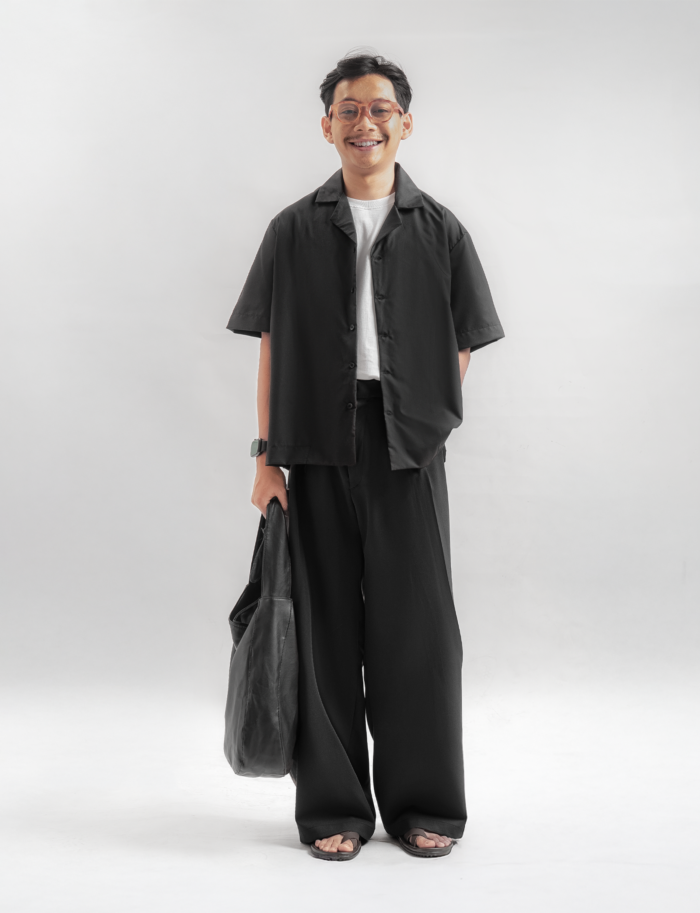 Black Neu Pleated Wide Pant - foto 4