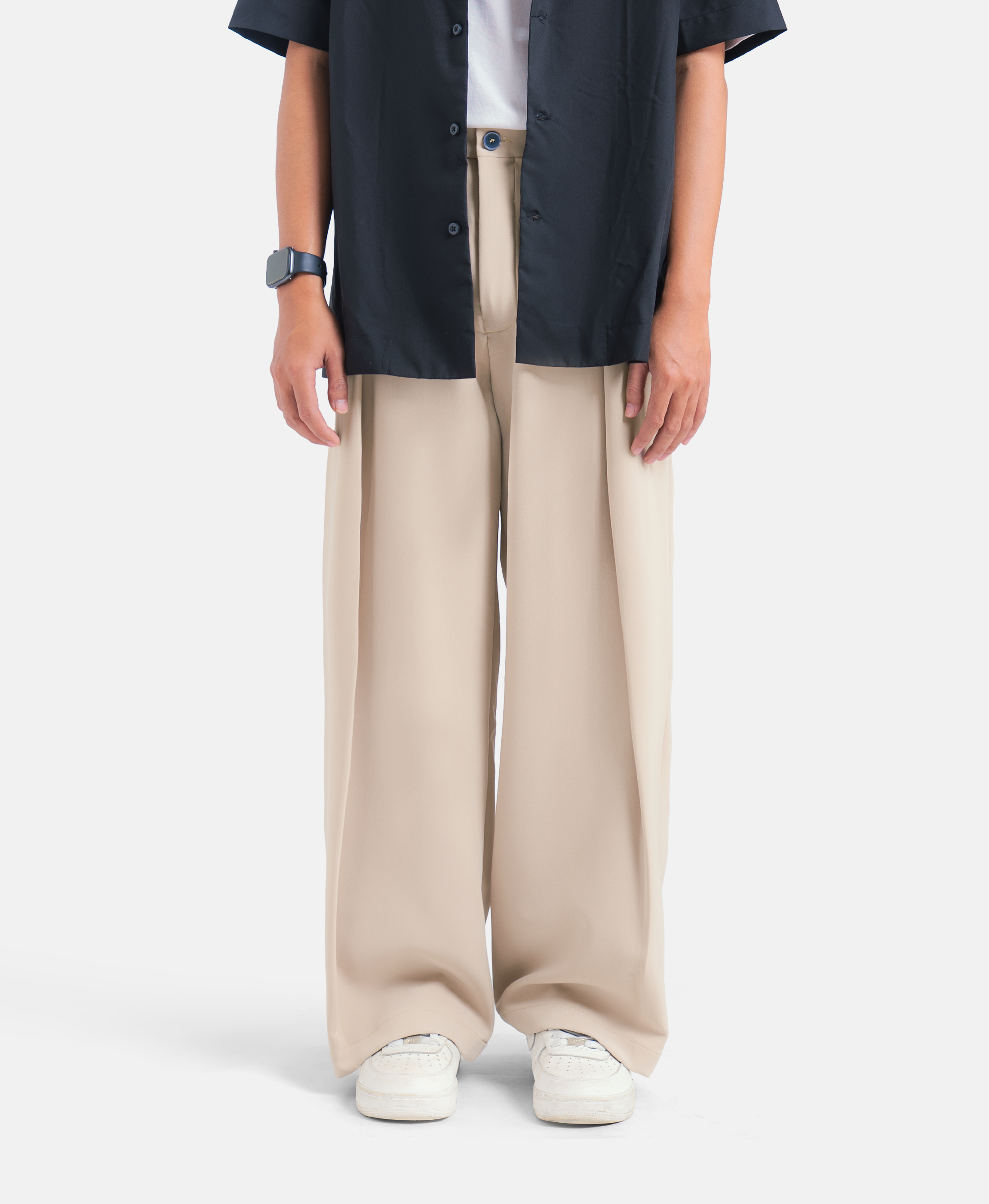 Kasual Cream Classic Wide Pant