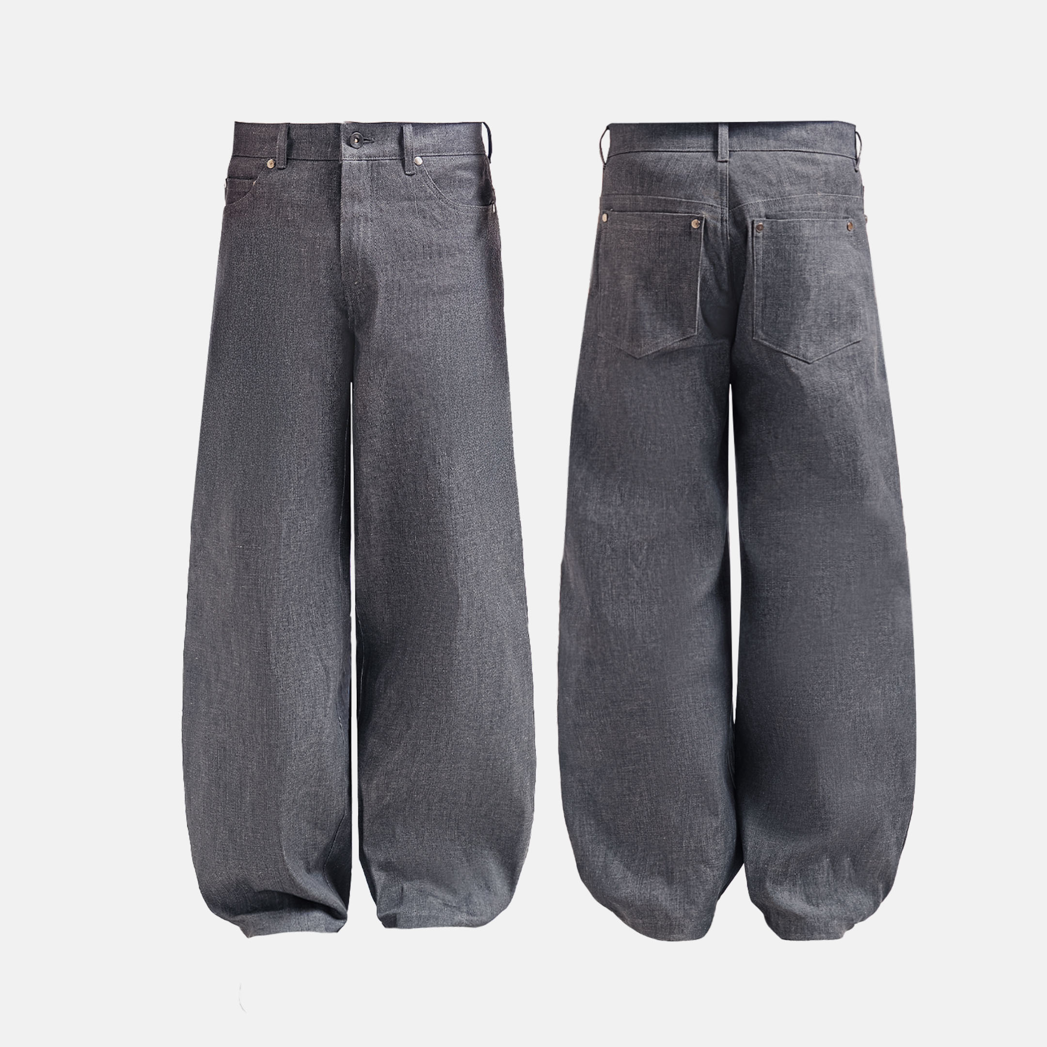 Grey Baggy Jeans Pant - foto 5