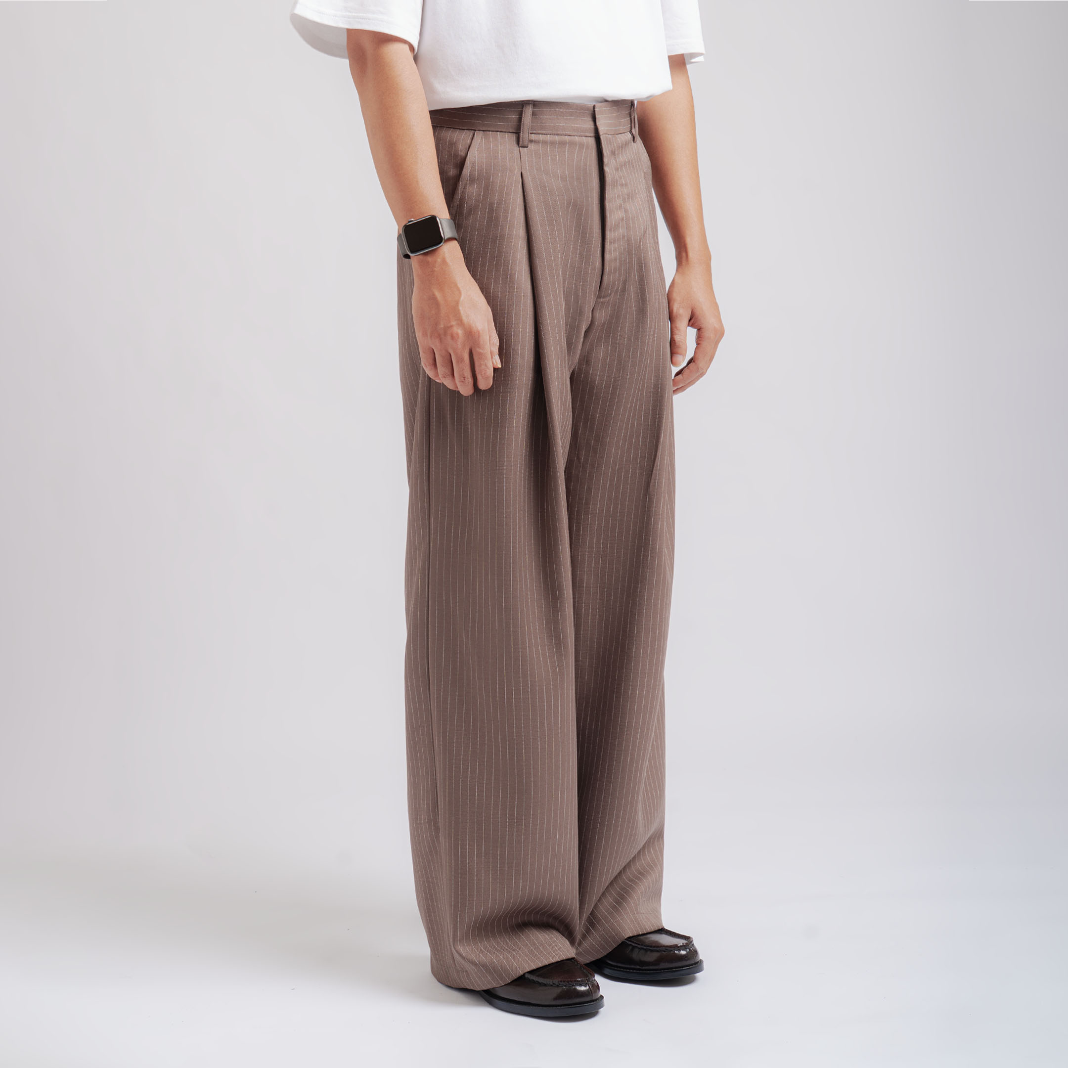 Milo Brown Stripe Classic Wide Pant - foto 2