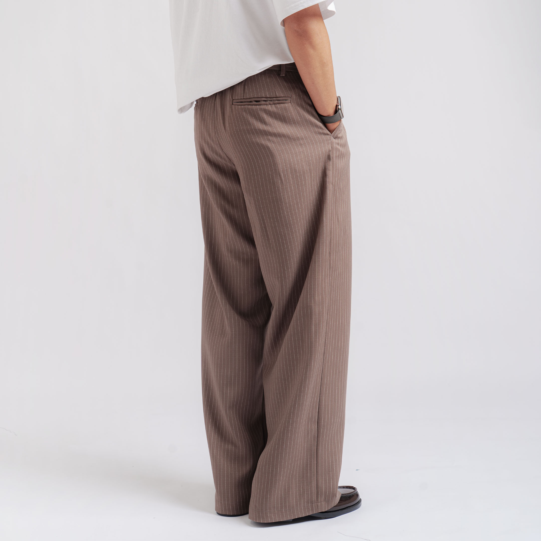 Milo Brown Stripe Classic Wide Pant - foto 4