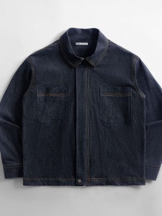 Dark Blue Slub Work Denim Jacket