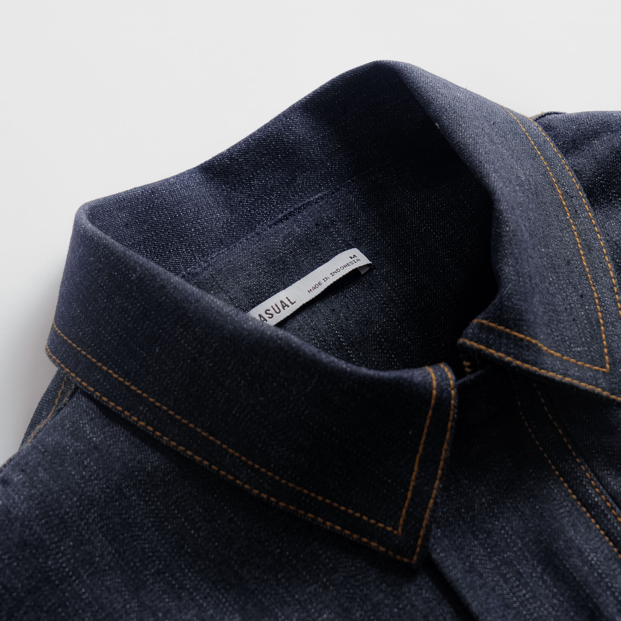 Dark Blue Slub Work Denim Jacket - foto 2